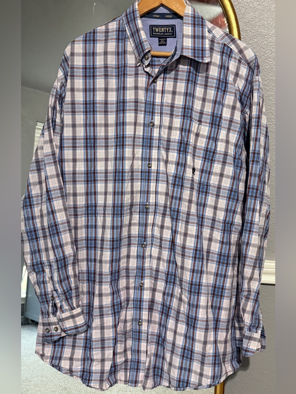 Twenty X Wrangler Plaid Shirt Size XLT